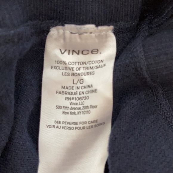 Vince Pull on Navy capri leisure pants - Picture 5 of 5